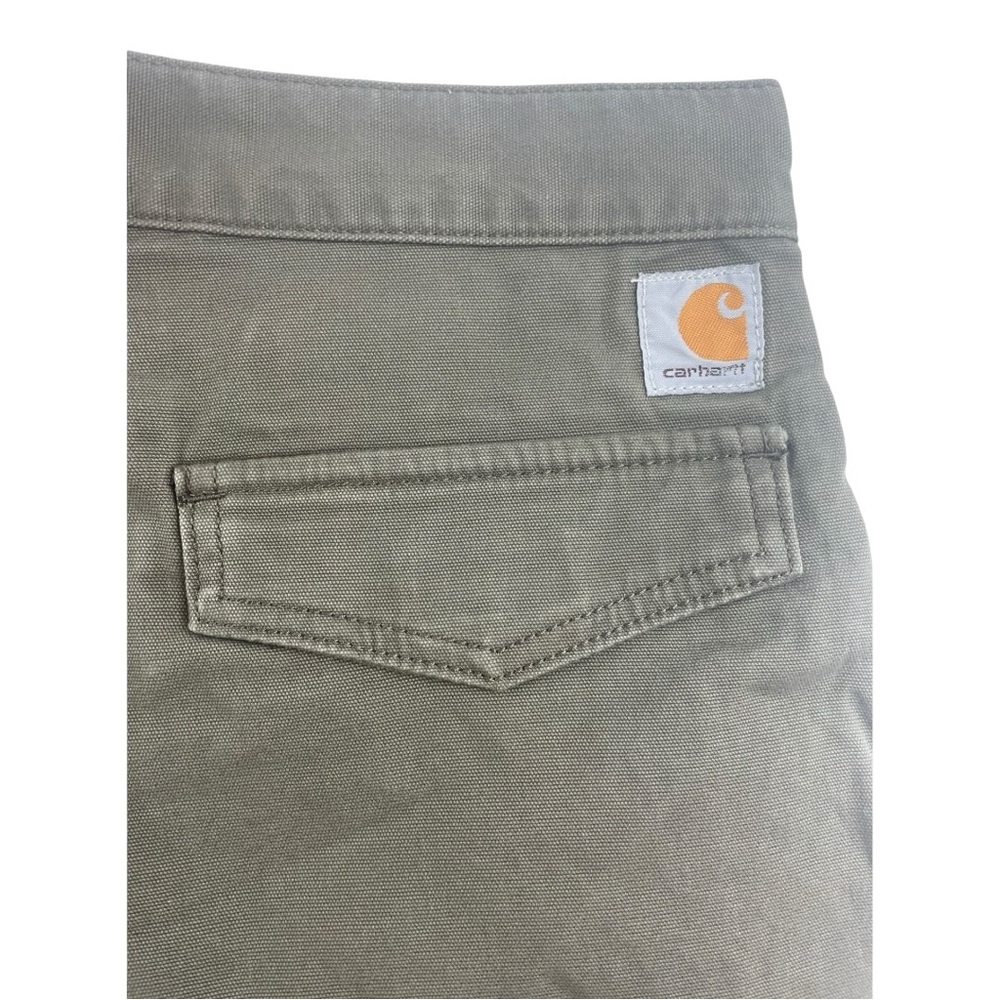 Carhartt Rugged Flex Relaxed Fit Canvas Cargo Work Short BS3542-M Green Sz 31” - Picture 3 of 8
